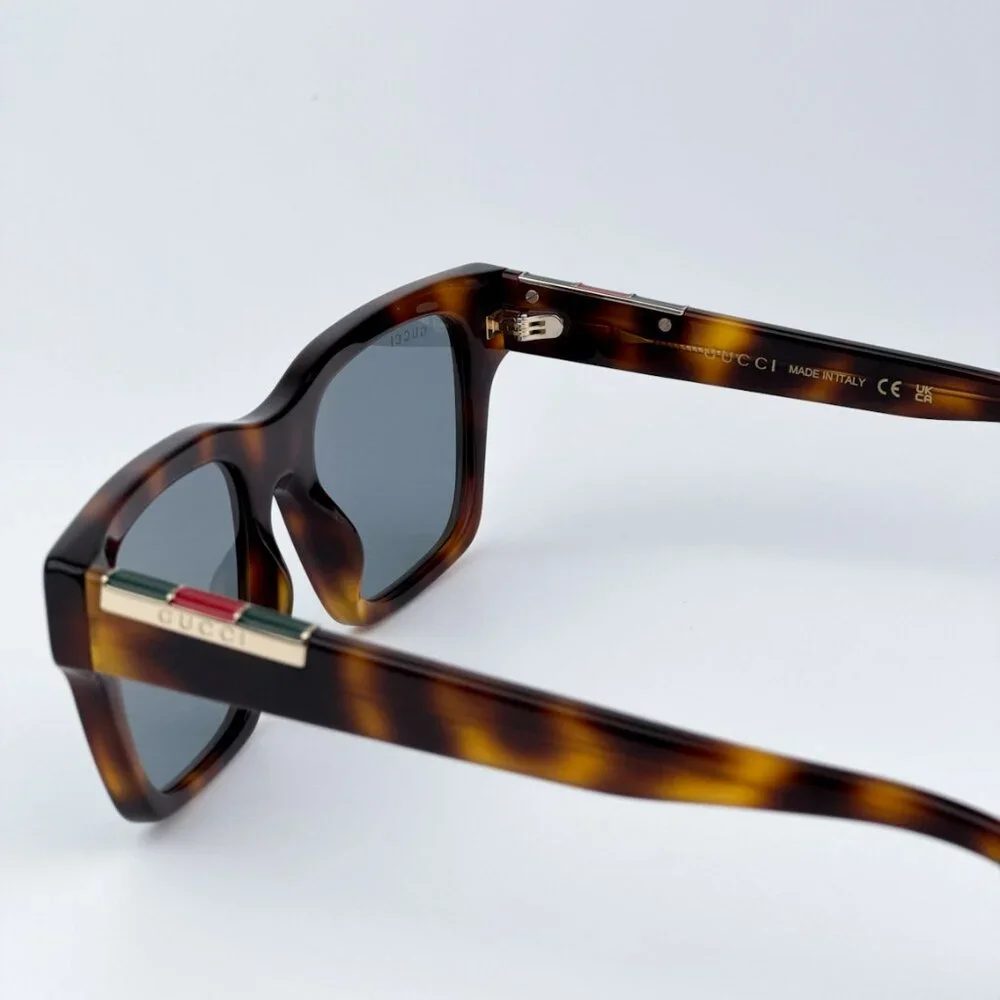 Gucci Men BRAND NEW Sunglasses Havana Grey Square GG1889S 004